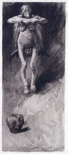 A Witch representing Night by German School