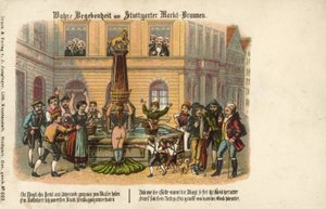 A true story at the Stuttgart Market Fountain by German School