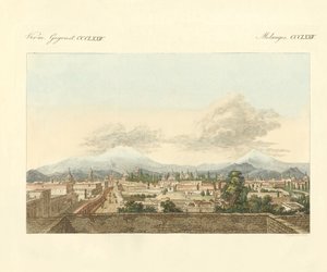 A view of Mexico and of the farther surroundings of that town by German School
