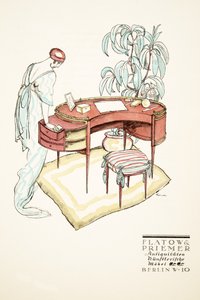 Advertisement for Flatow & Priemer, Antiques, from Styl, pub. 1922 by German School