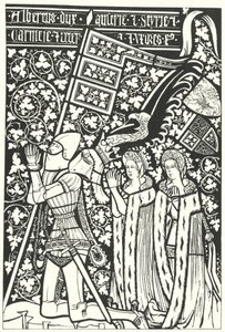 Albert III, Duke of Austria, with His Two Wives, Elisabeth of Bohemia and Beatrice of Nuremberg by German School