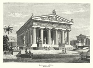 Ancient Greek Temple of Hera, Paestum, Italy, previously wrongly thought to have been dedicated to Poseidon by German School