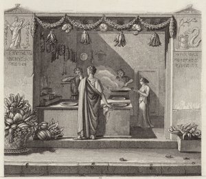 Ancient Roman Shop. Illustration for Bilder-Atlas by German School