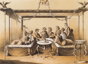 Ancient Romans Enjoying a Meal