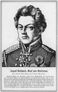 August Neidhardt, Count of Gneisenau (engraving) by German School