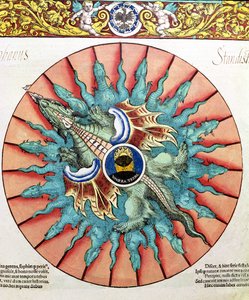 An Eclipse of the Sun, Illustration from Astronomicum Caesareum by Peter Apian, Published in Ingolstadt, 1540 by German School