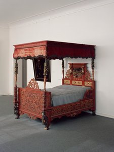 Bed of the Landgrave Moritz with Family Crest, c.1607 by German School