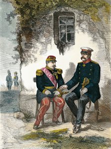 Bismarck Conversing with Napoleon III after His Capture in the Battle of Sedan, September 2 by German School