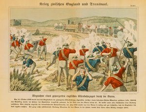 Boers Seize an Armoured English Train During the Second Boer War, Near Maseking, 14 October 1899, Published by C. Burckhardts Nachf, Weissenburg, 1899 by German School