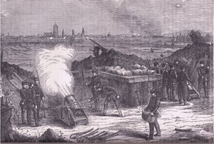 Bombardment of Schelestadt, Cassells History of the War between France and Germany published by Cassell and Company Limited, c.1890