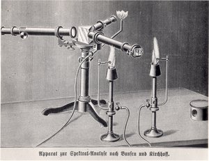 Bunsen-Kirchoff Spectroscope invented by Robert Bunsen and Gustav Kirchoff in 1859 by German School