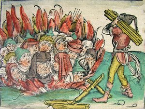 Burning of the Jews by German School