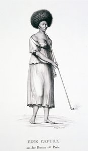 Cafusa woman of the Sao Paulo region, from Atlas of a Journey in Brazil by Dr Von Spix and Dr von Martius
