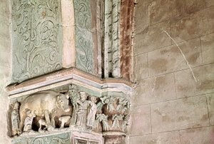 Capital depicting the Judensau, c.1301-25