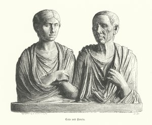Cato and Porcia, ancient Roman sculpture by German School