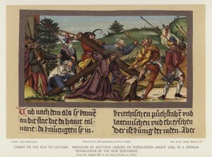 Christ on the way to Calvary by German School