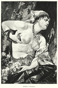 Cleopatra and the asp, Ancient Egypt by German School