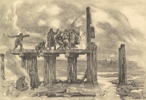 Constructing a Bridge Over the Putna by German School