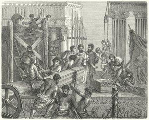 Construction of a temple on the Acropolis, Athens by German School