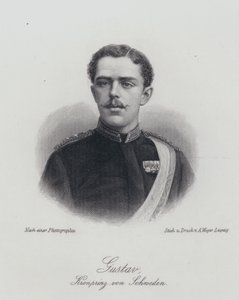 Crown Prince Gustaf of Sweden, the Future King Gustaf V by German School
