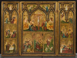 Crucifixion Triptych by German School