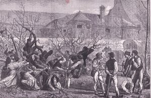 Cutting down trees round Paris for firewood by German School