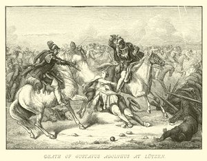 Death of Gustavus Adolphus at Lutzen by German School