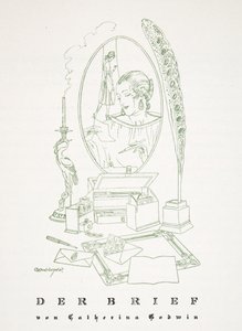 Der Brief by Catherina Godwin, from Styl, pub.1922 by German School