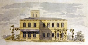 Design for an Italianate classical villa, c.1850 by German School
