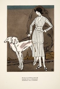 Die Lieblinge, Advertisement for Fashion by A C Steinhardt, from Styl, pub. 1922 by German School