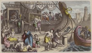 Disembarkation of animals to be used in the Roman games by German School