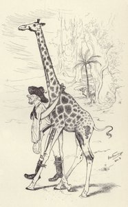 Drunk in the Transvaal being taken home by a giraffe by German School
