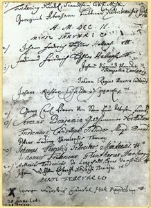 Entry in the Halle University Records Showing Handel