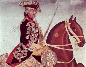 Equestrian portrait of King Frederick the Great of Prussia by German School