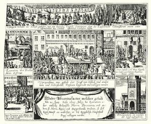 Execution of opponents of the Holy Roman Emperor Ferdinand II in Prague by German School