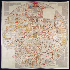 Facsimile copy of the Ebstorf Mappamundi, made for the convent at Ebstorf, near Lüneberg, circa 1339