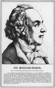 Felix Mendelssohn-Bartholdy (engraving) by German School