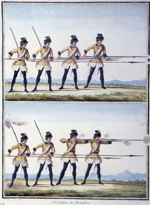 Formation of battalions - in "My Dreams" by the Count of Saxony by German School
