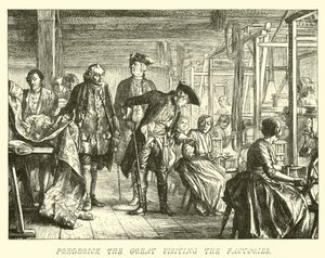 Frederick the Great Visiting the Factories by German School