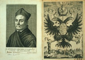 Frontispiece to Magnes sive de Arte Magnetica Opus Tripartitum by Athanasius Kircher, 1643 by German School