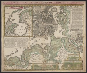 Geographical Presentation of the Wretched Water Flood in Lower Germany, 1717 by German School