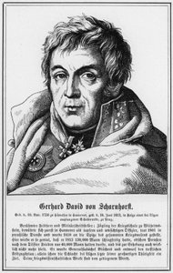 Gerhard David von Scharnhorst (engraving) by German School