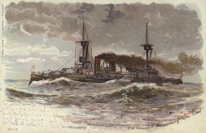 German Battleship SMS Weissenburg, Late 19th or Early 20th Century by German School