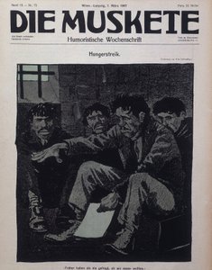 German comedy journal Die Muskete published in 1907. by German School