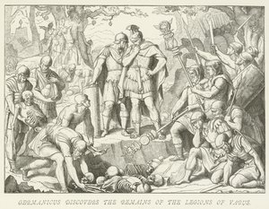 Germanicus discovers the remains of the Legions of Varus by German School