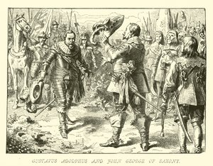 Gustavus Adolphus and John George of Saxony by German School