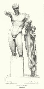 Hermes and the Infant Dionysus, statue by the Ancient Greek sculptor Praxiteles discovered in the ruins of the Temple of Hera, Olympia by German School