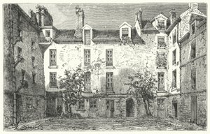 Home of French playwright Jean Racine on the Rue du Marais in Paris by German School
