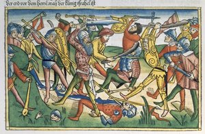 I Samuel 28:1-2 The Philistines war against Israel, from the Nuremberg Bible