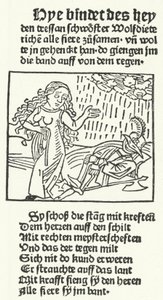 Illustration from the tale of the romantic hero Wolfdietrich, published by Hans Schoensperger in Augsburg in 1491 by German School